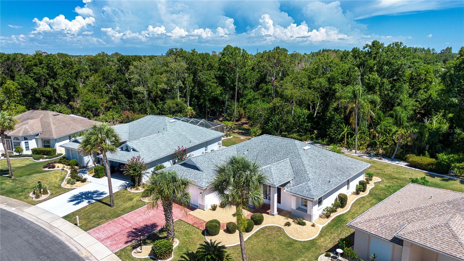 Aerial view of neighborhood