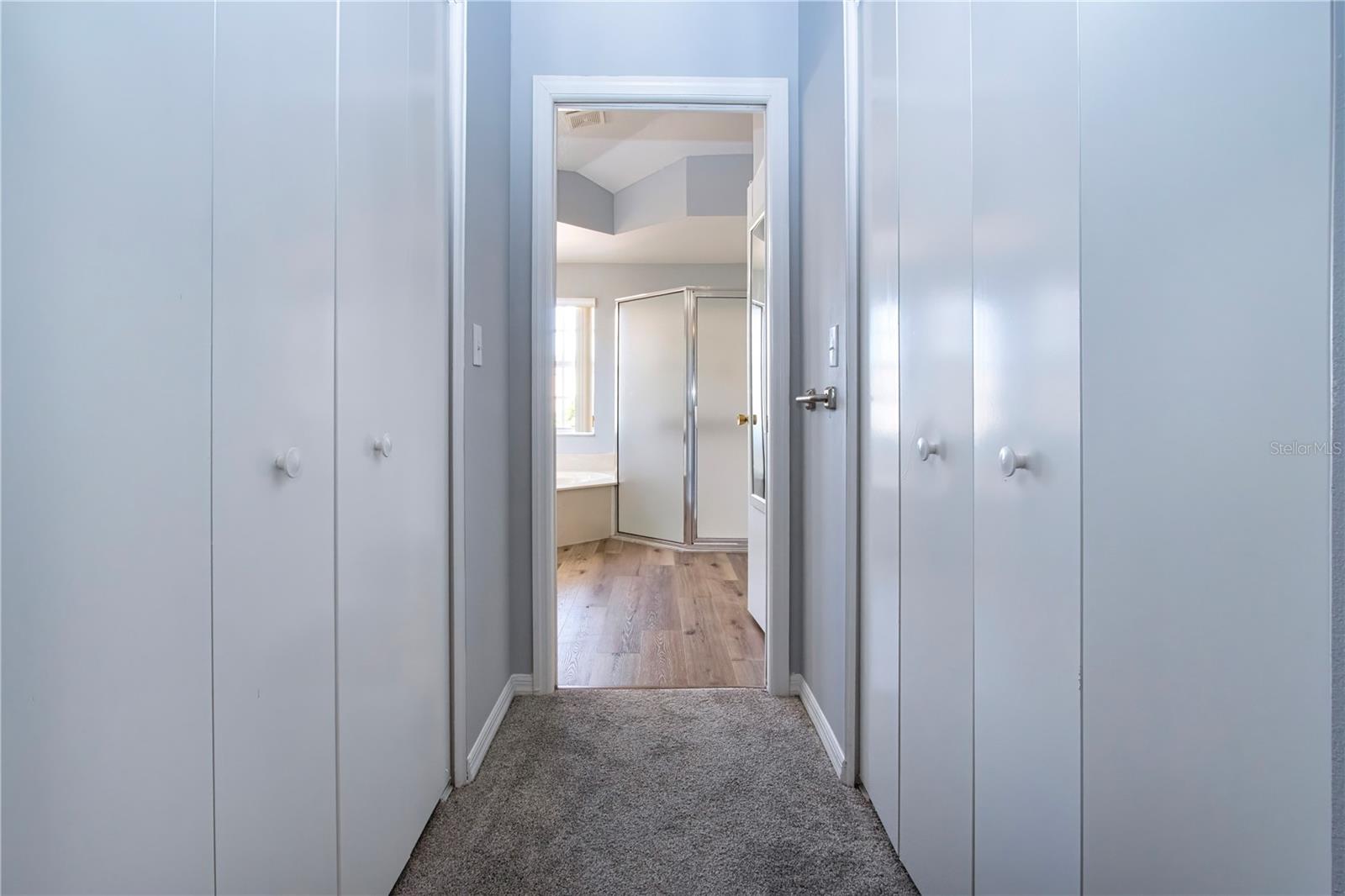 Dual walk in closets in Primary Bedroom
