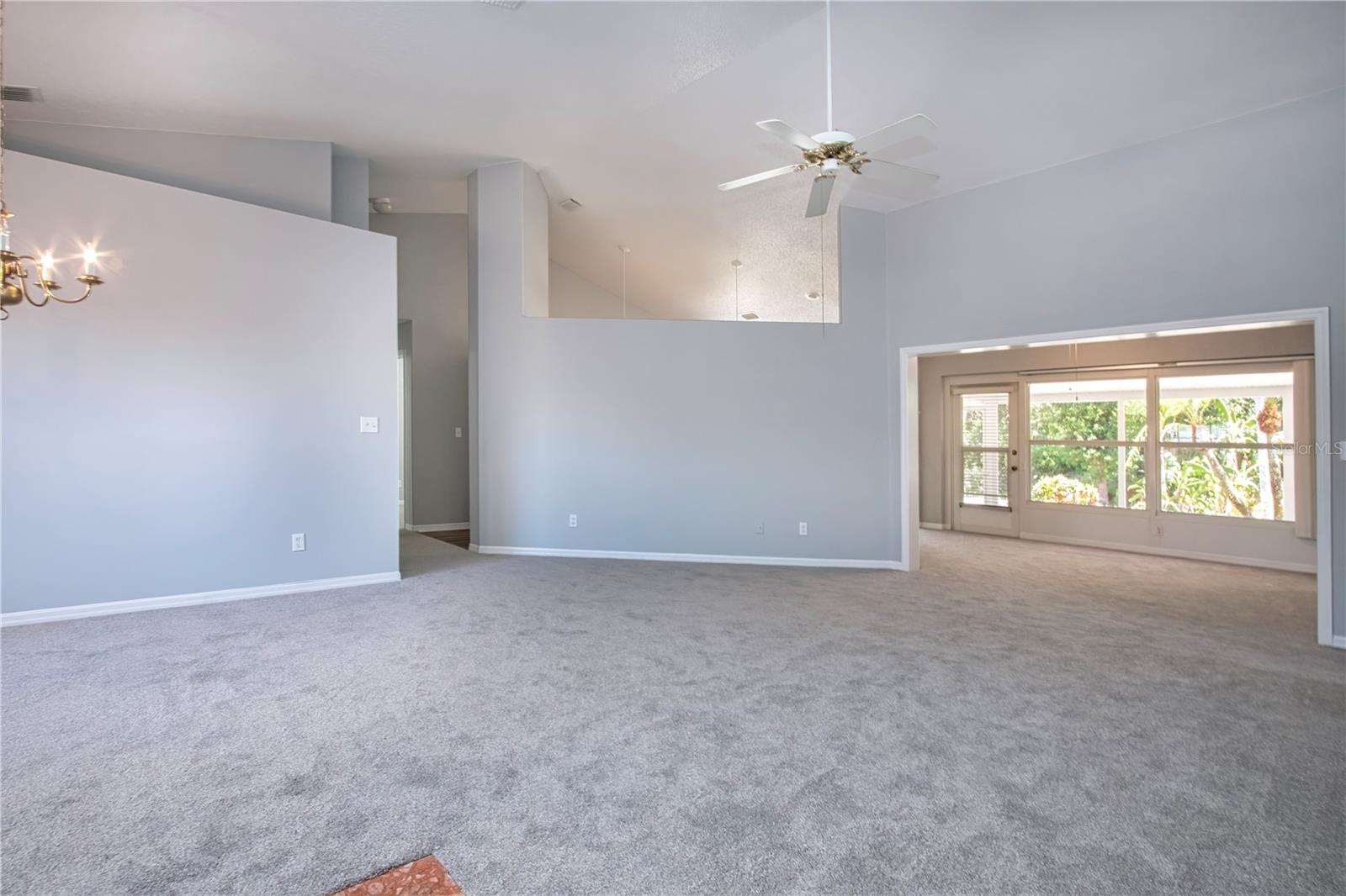 Living Room & Family Room Beyond