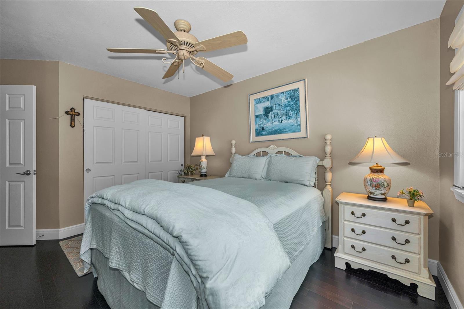 This room accommodates a queen bed and two nightstands plus a dresser!