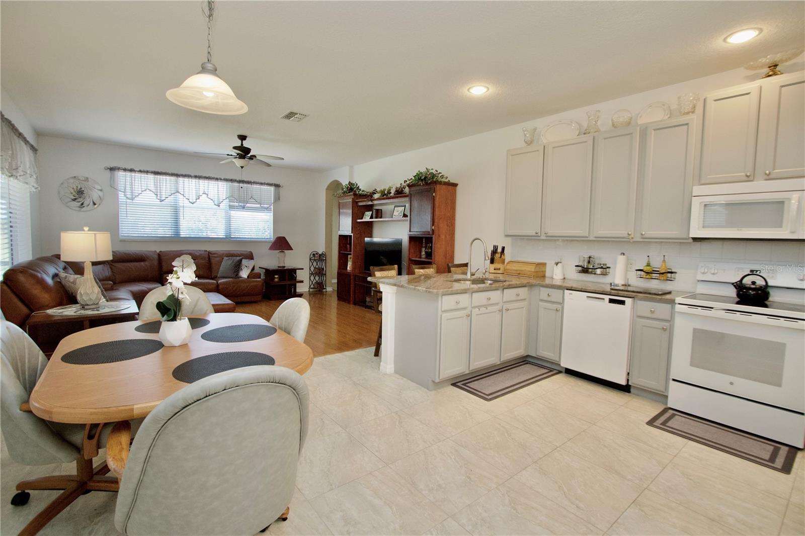 Open Kitchen, Family Room, Dinette Area