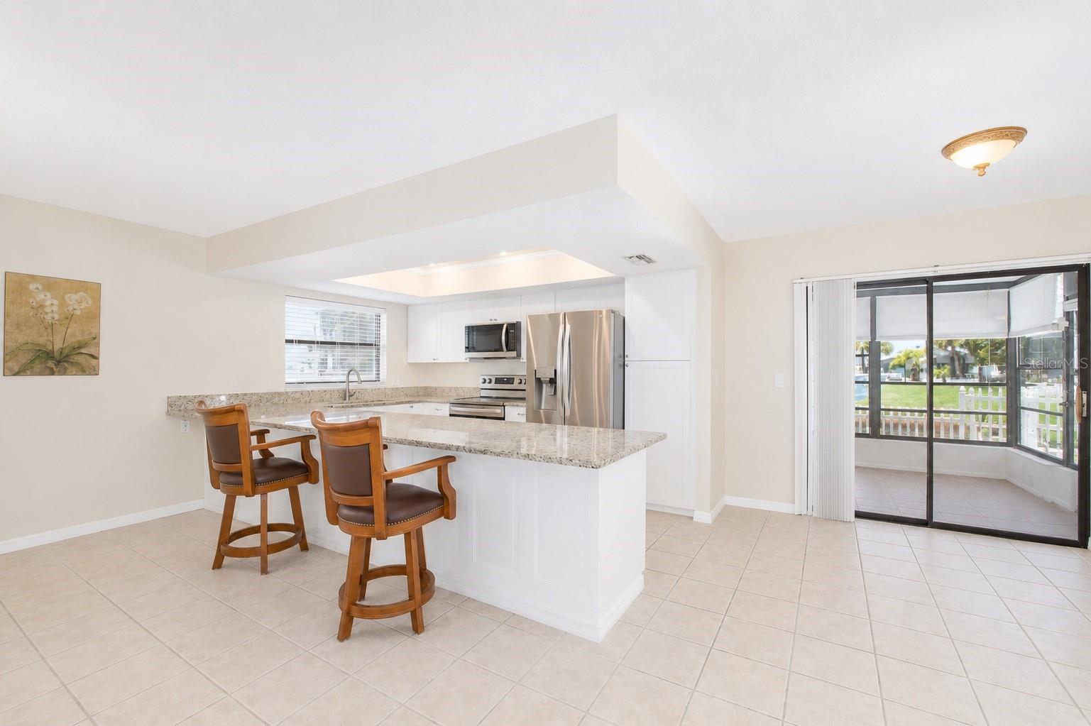 Dining and kitchen.