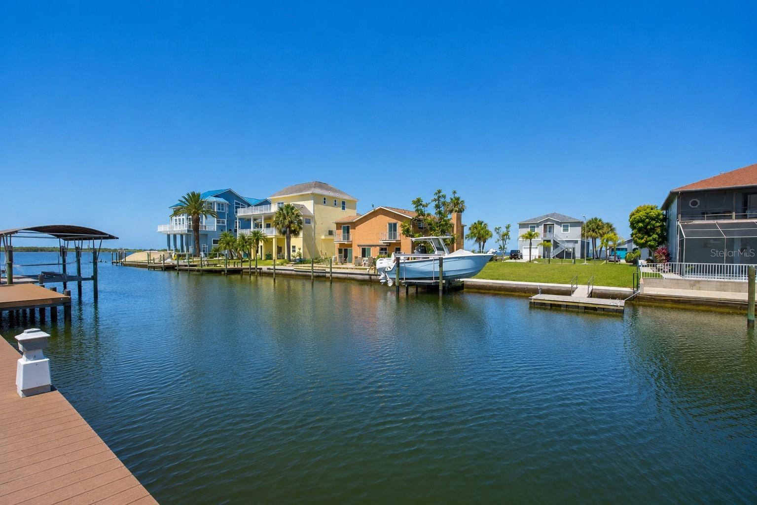 Deep water and 250 feet to the open Gulf waters.