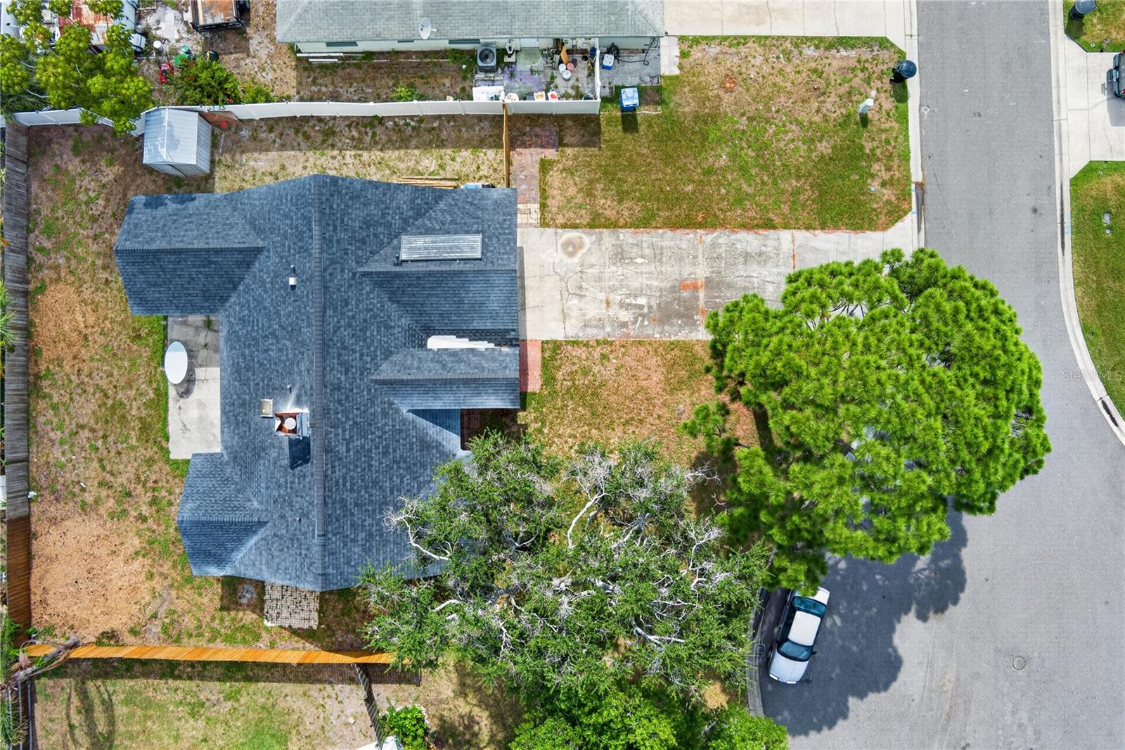 Photo directly over the house.