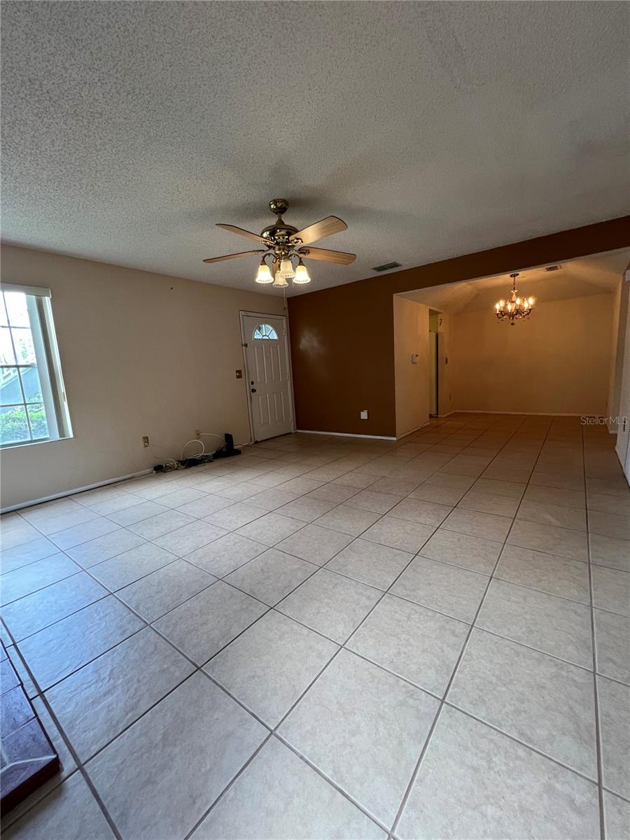 View from living room towards front door.