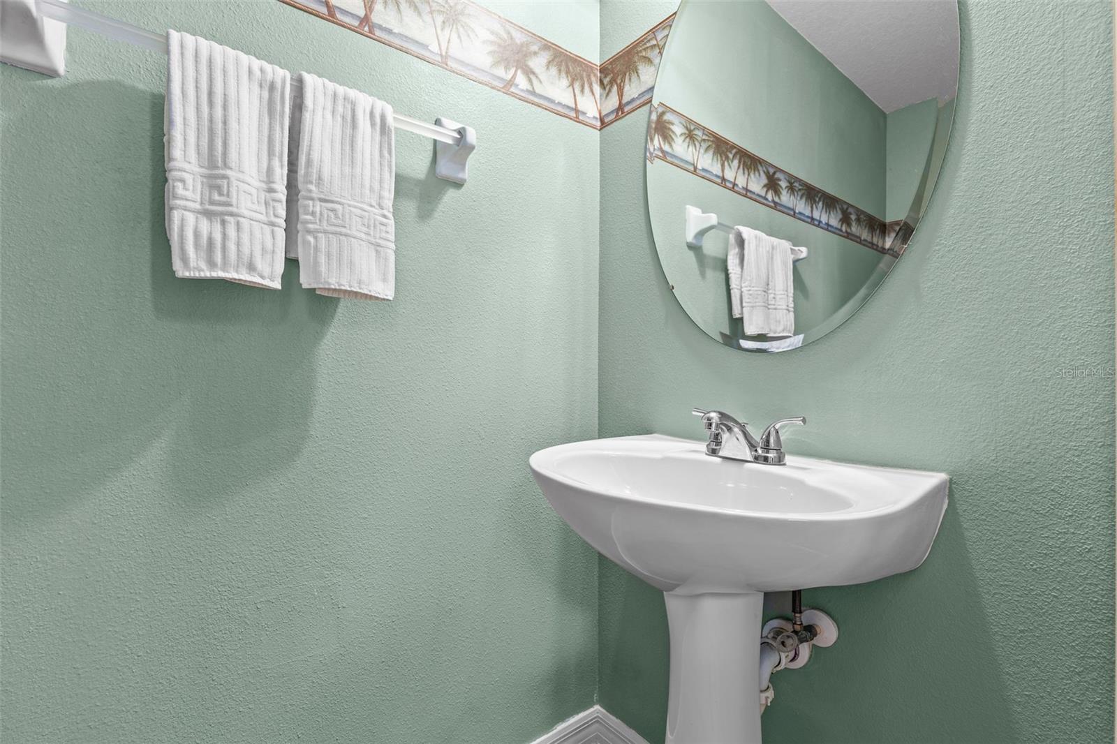 First floor powder room