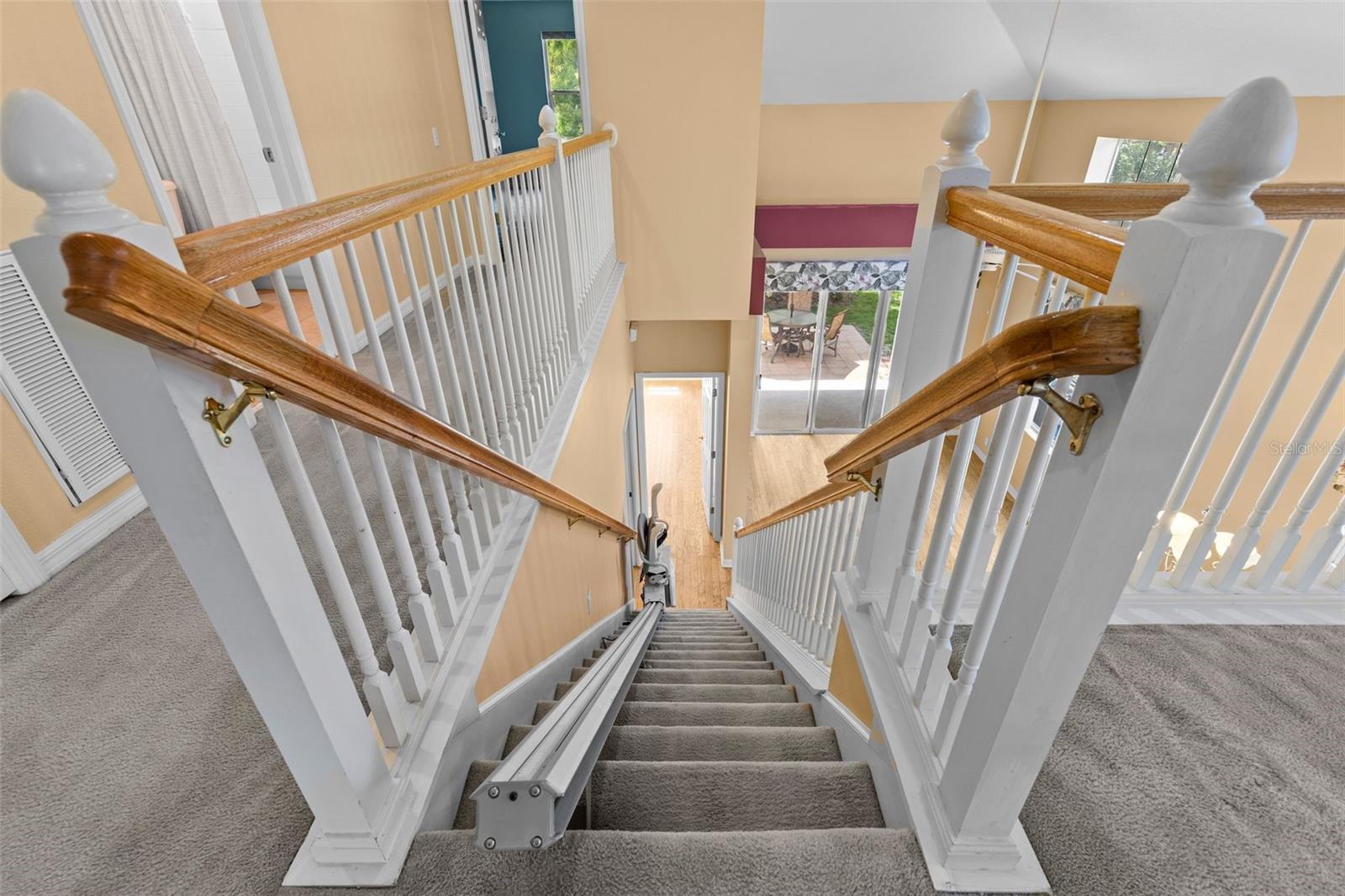 Electric stair lift makes second floor accessible