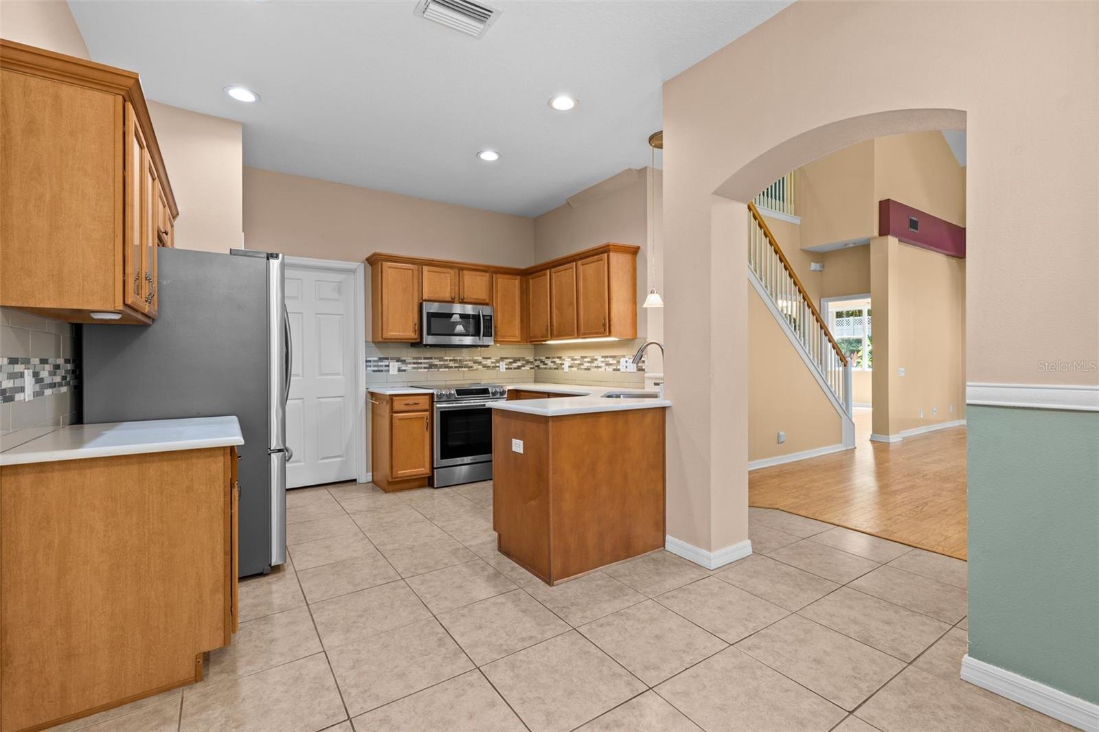 Open concept kitchen