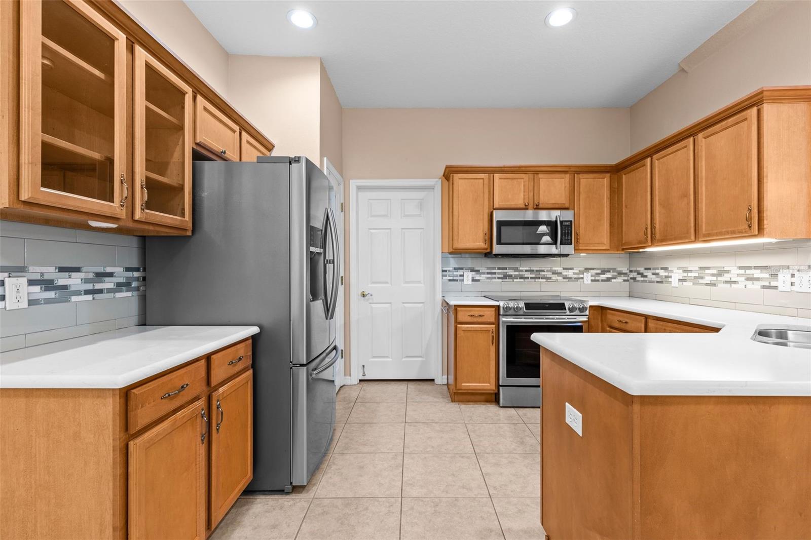 Hardwood cabinets