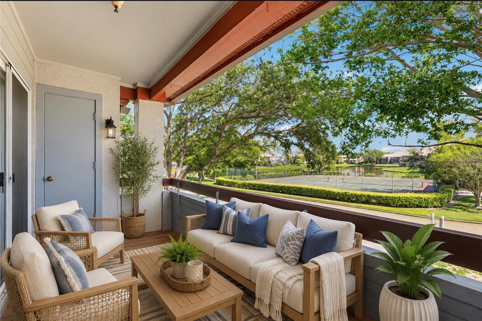 Virtually staged patio