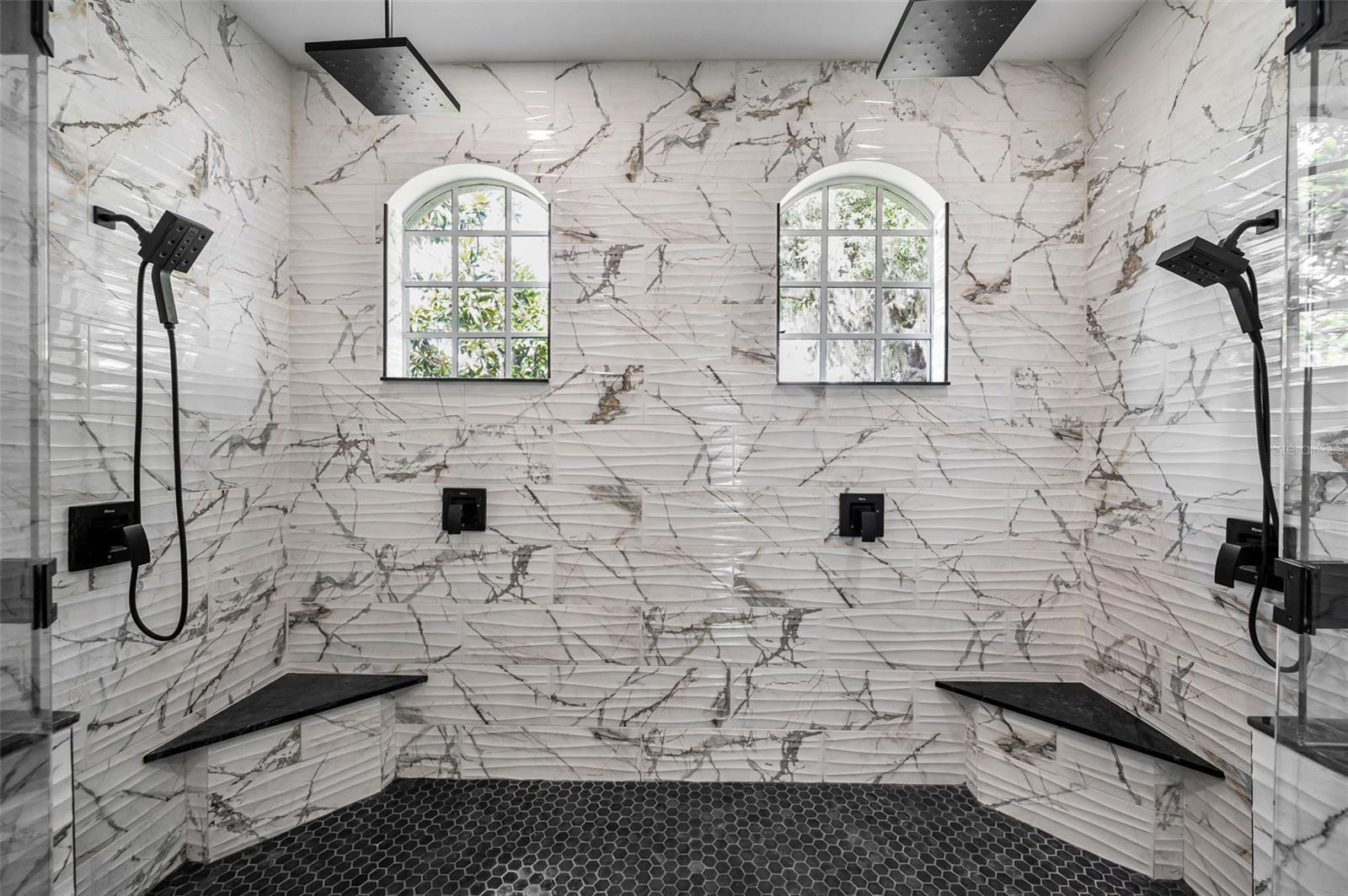 Duel shower heads