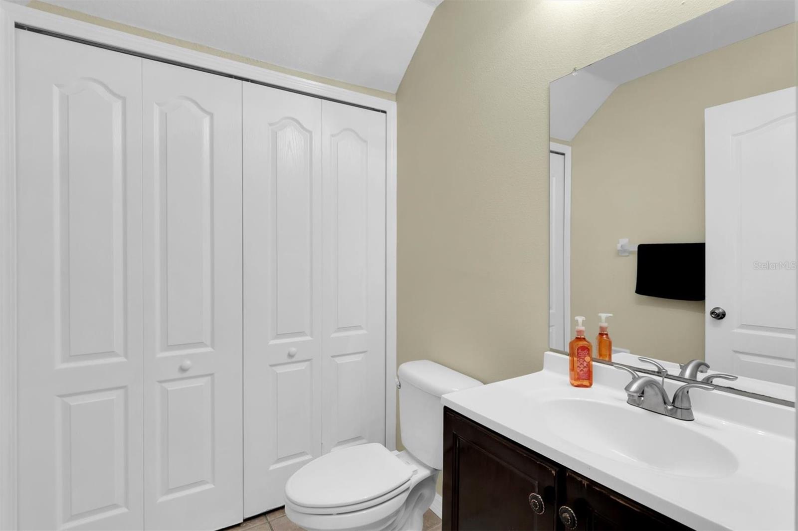 Downstairs bath/laundry closet