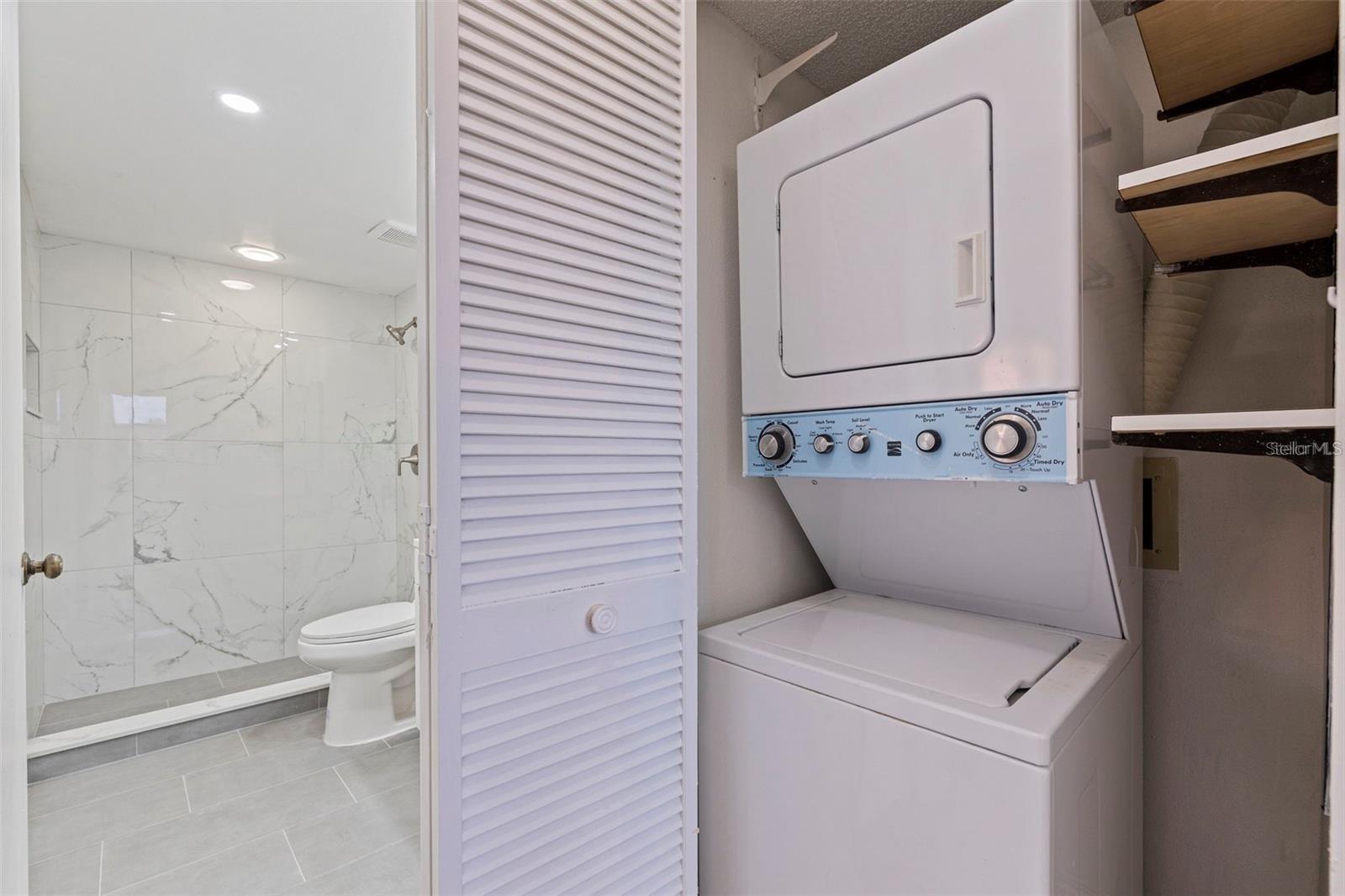 Washer and Dryer near Hallway Bath