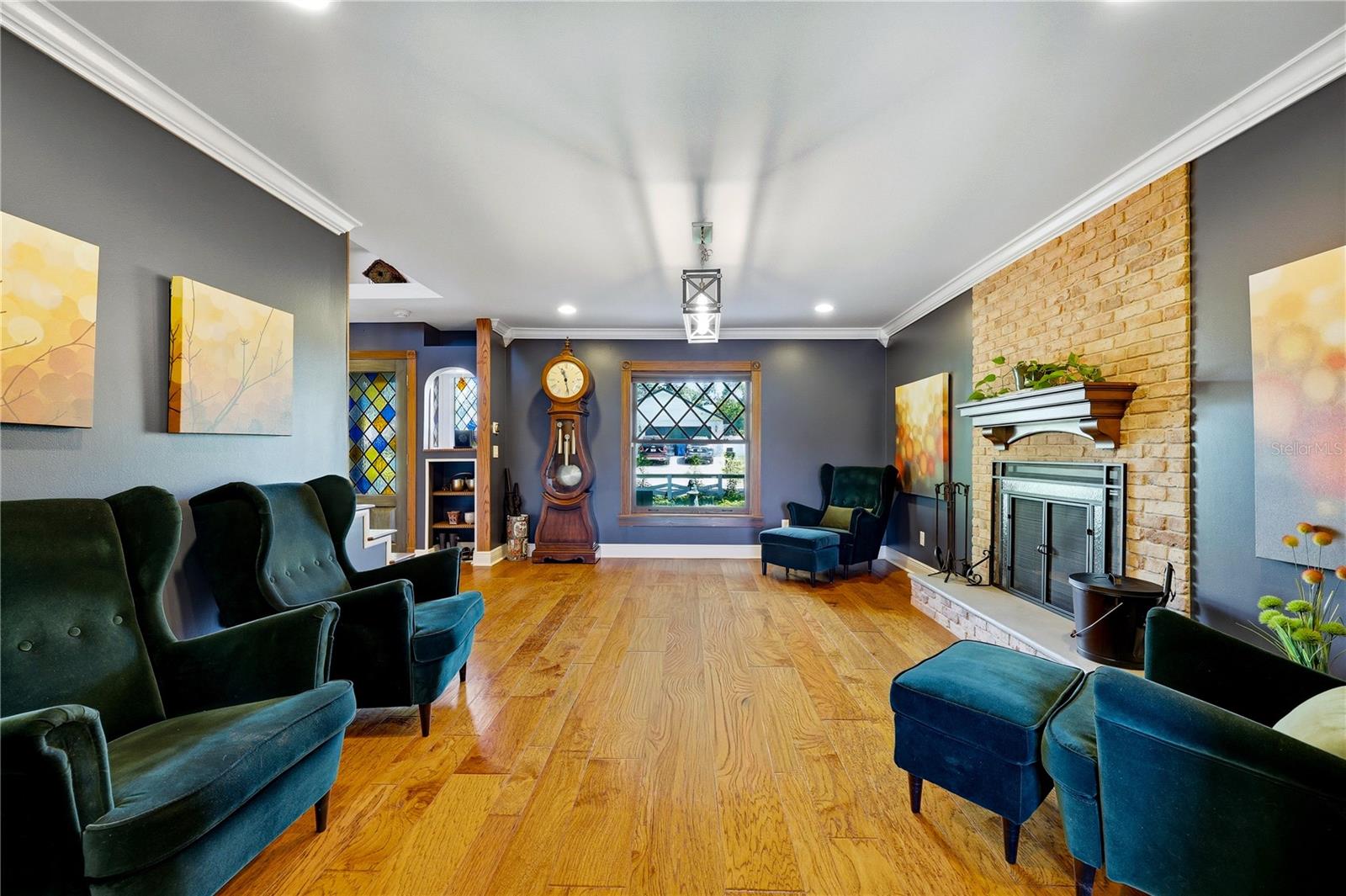 Formal living with fireplace