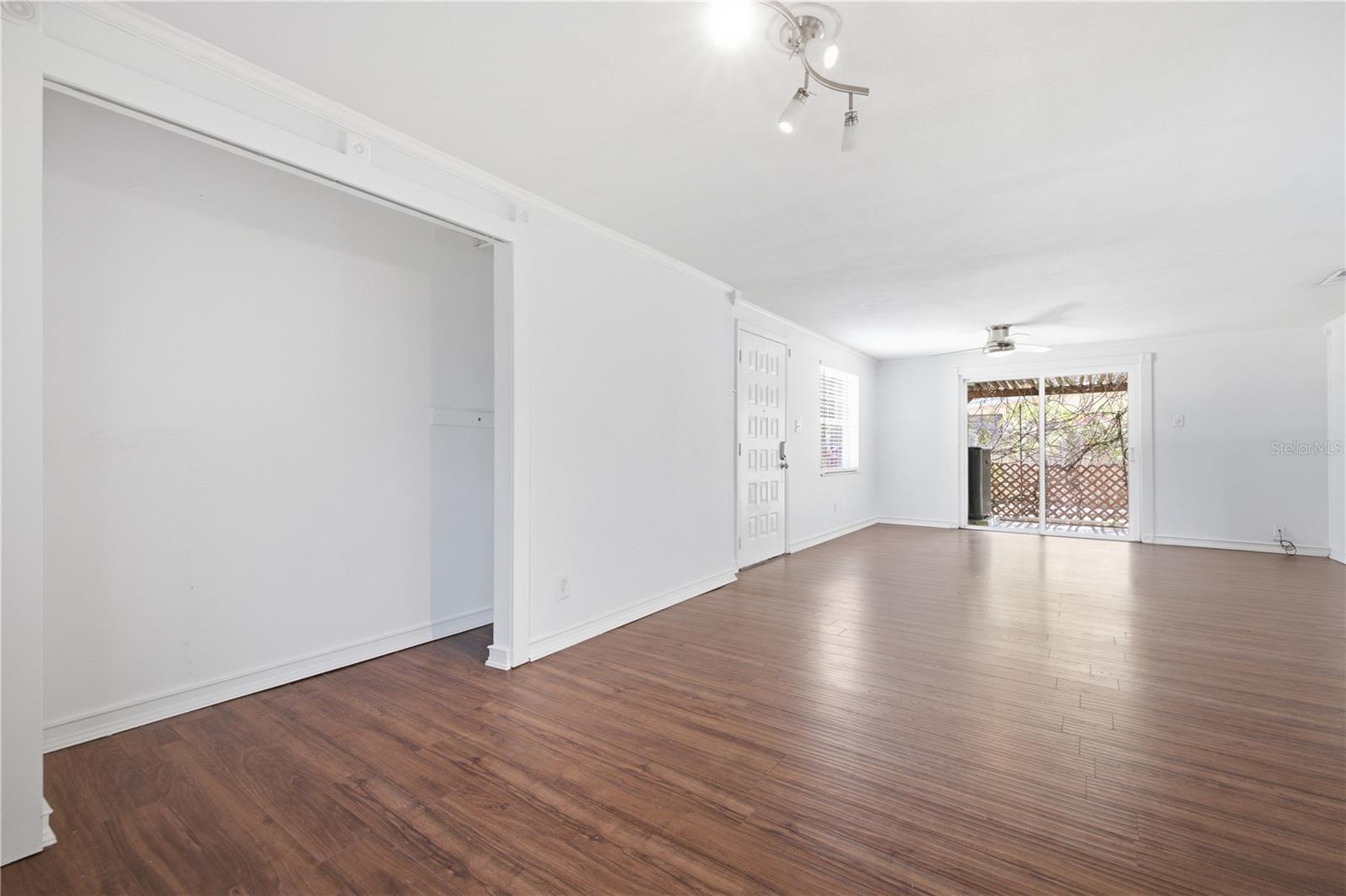 Living Room with storage nook