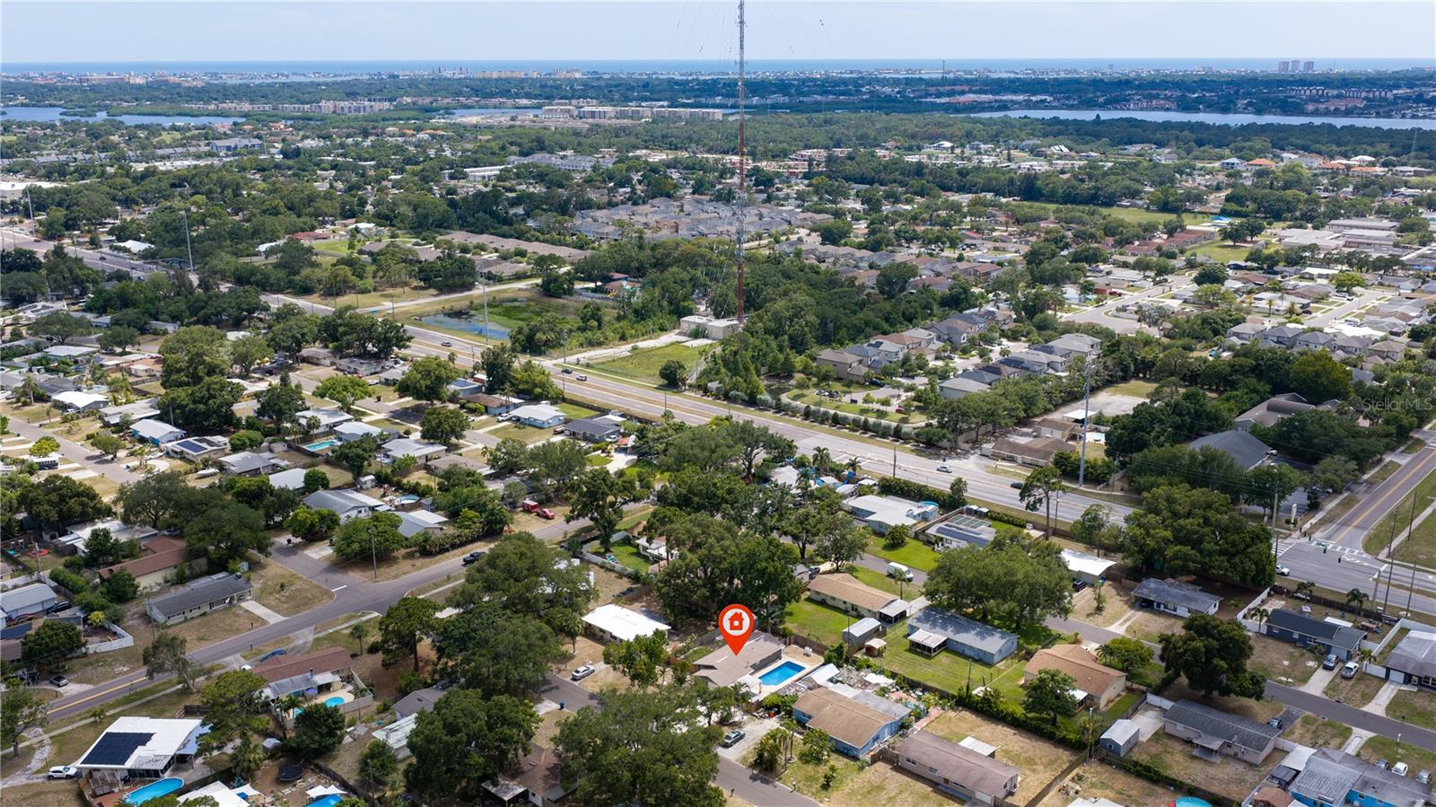 Facing West of home