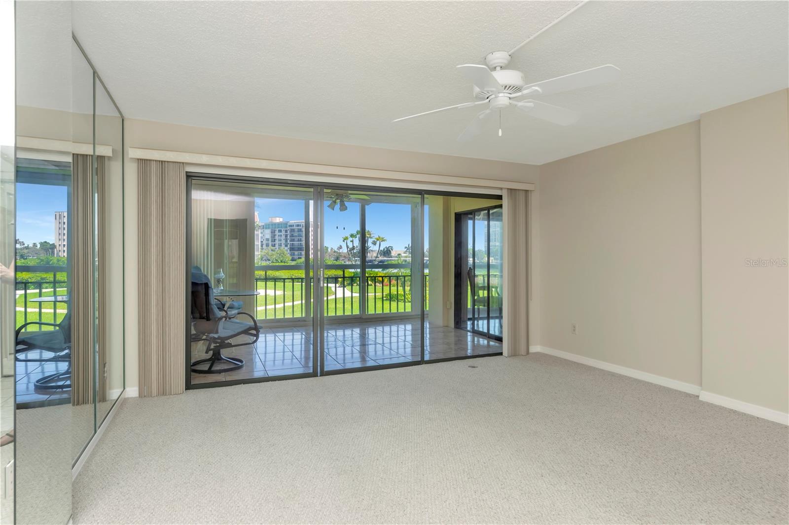 Primary bedroom with direct access to Florida Room