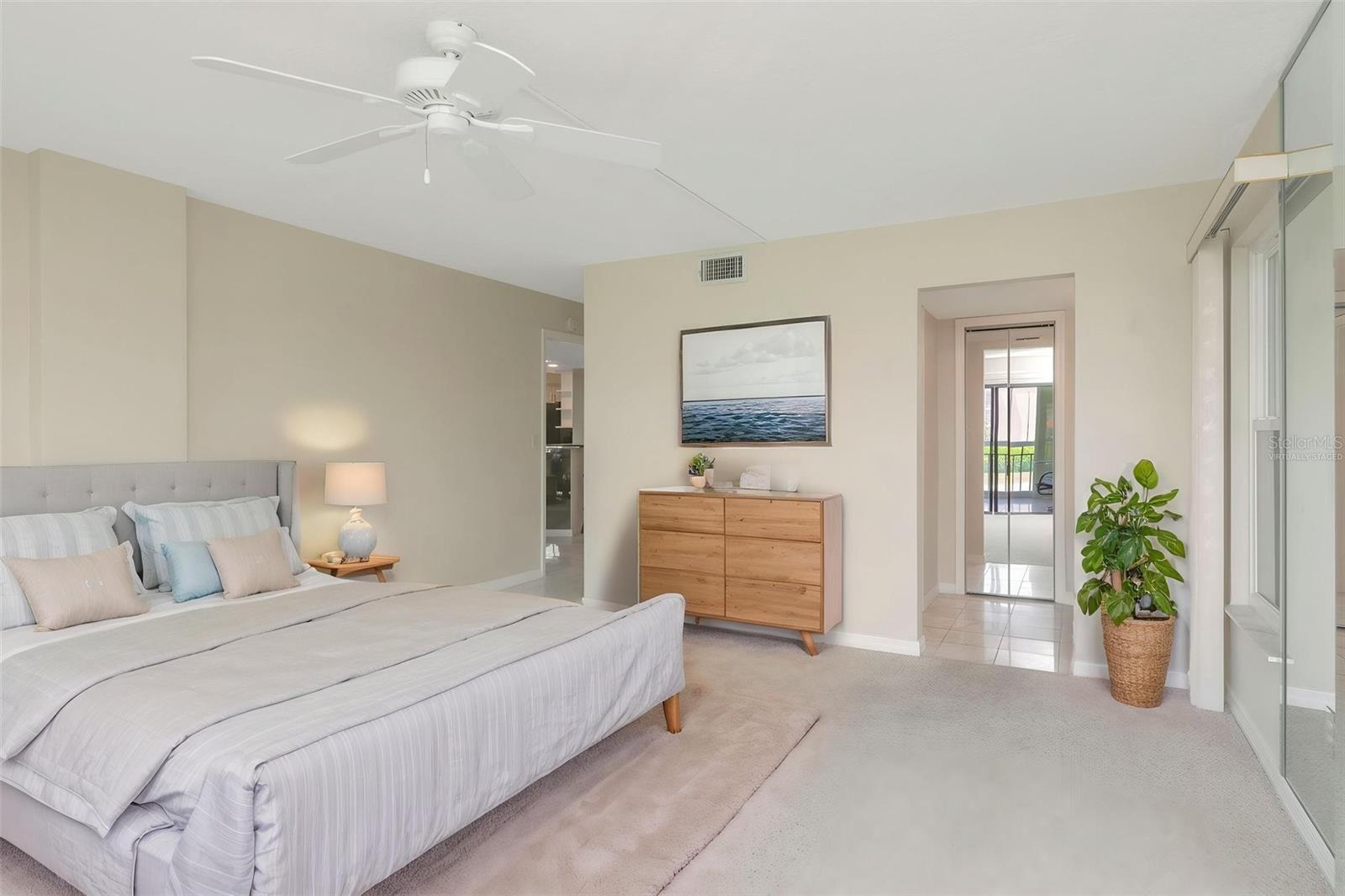 Virtually Staged Primary Bedroom