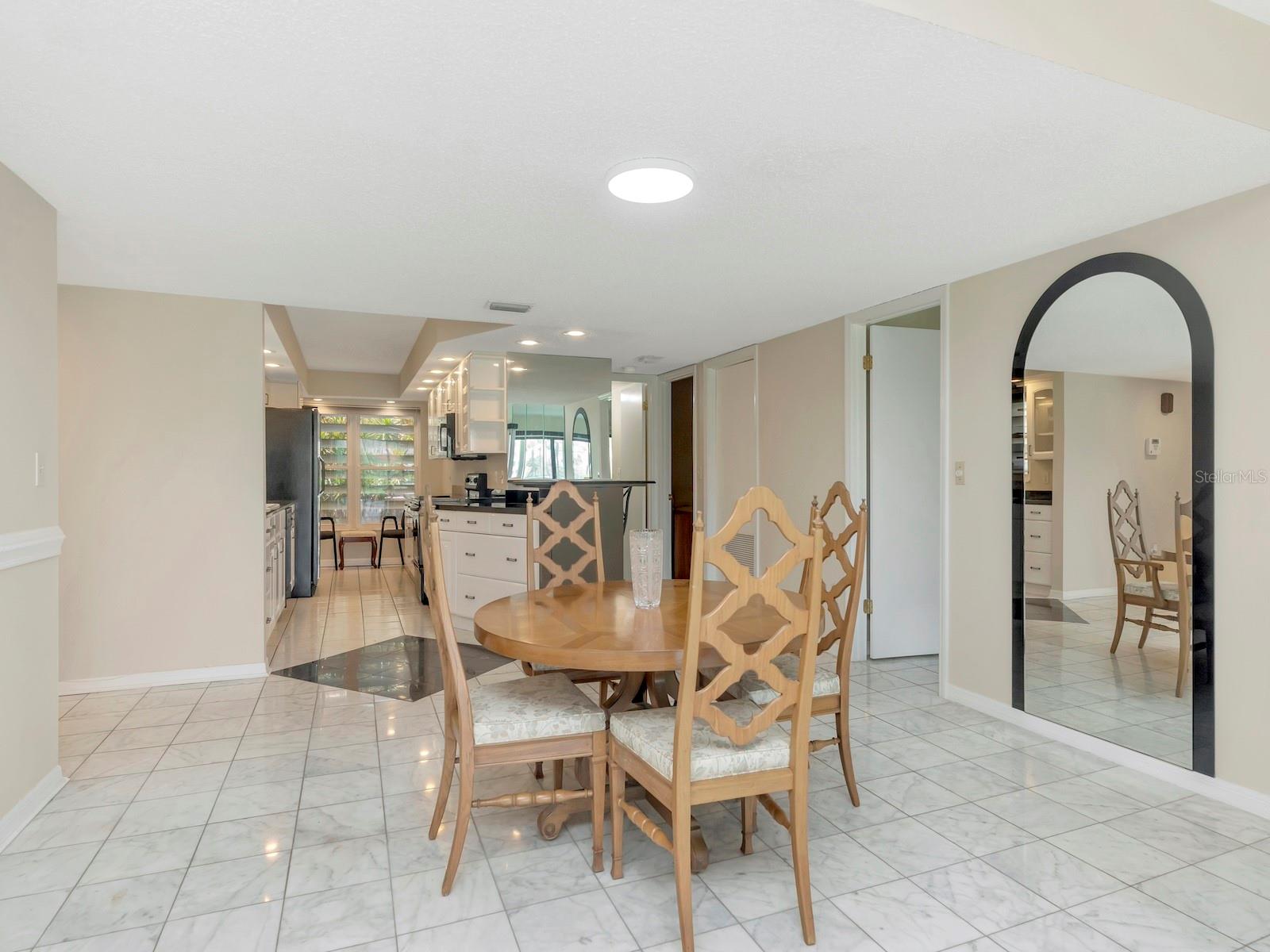 Open concept Kitchen with dining room area