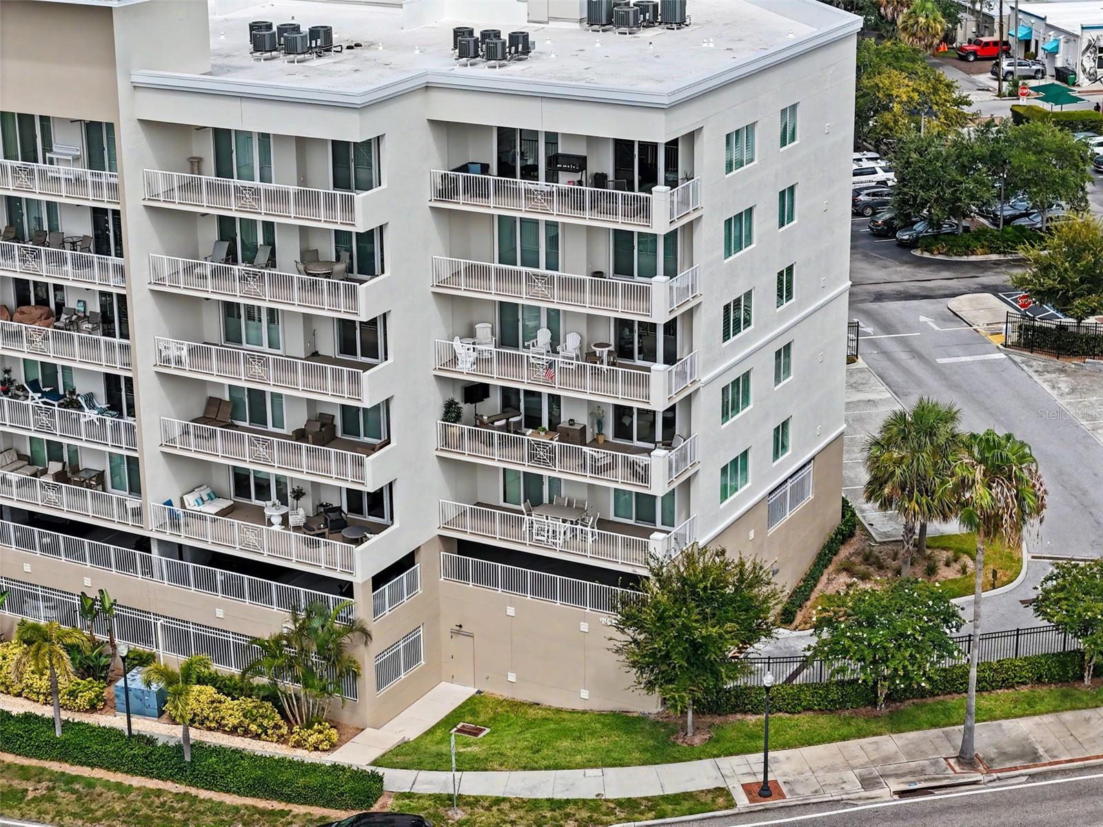 Condo is an end unit with beautiful views to the water and the town.