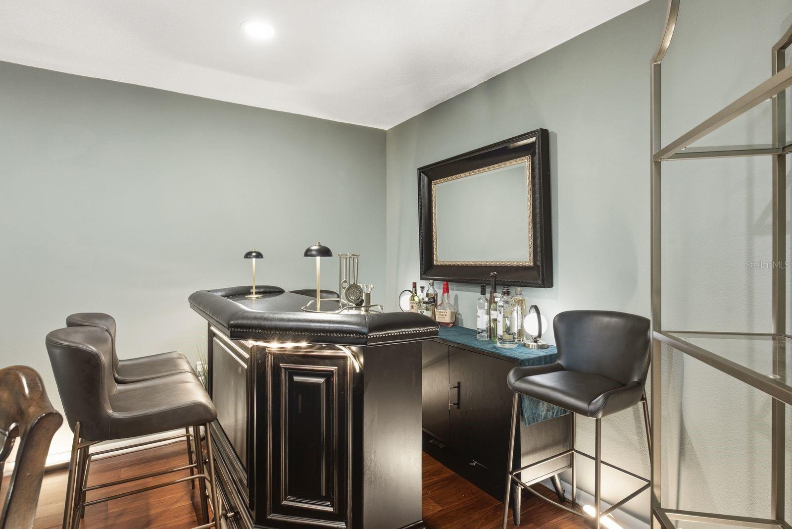 Great area for a bar set up in the dining room