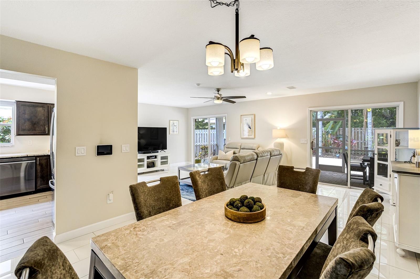 Dining Room Opens To Family Room