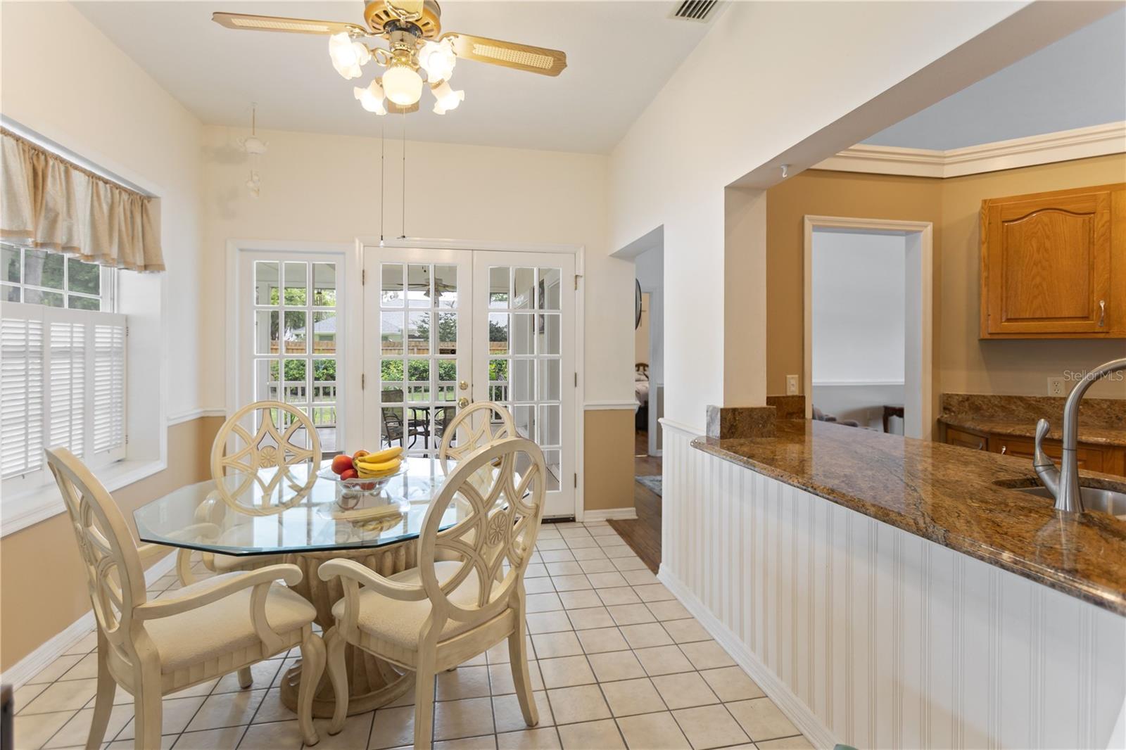 French doors to the patio