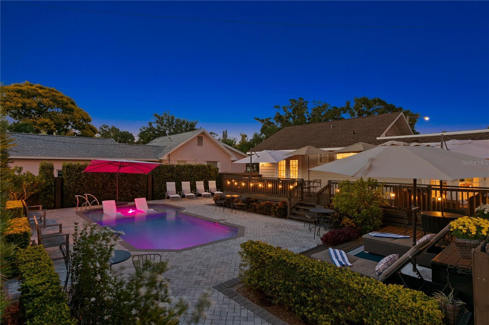 Take an evening swim or enjoy morning coffee