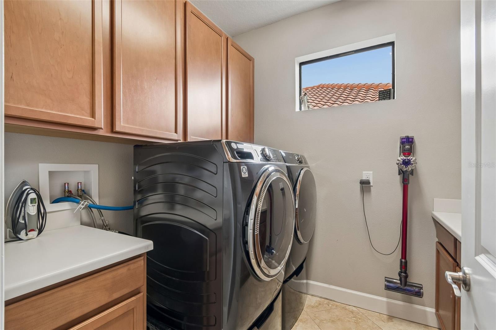 Spacious laundry with storage