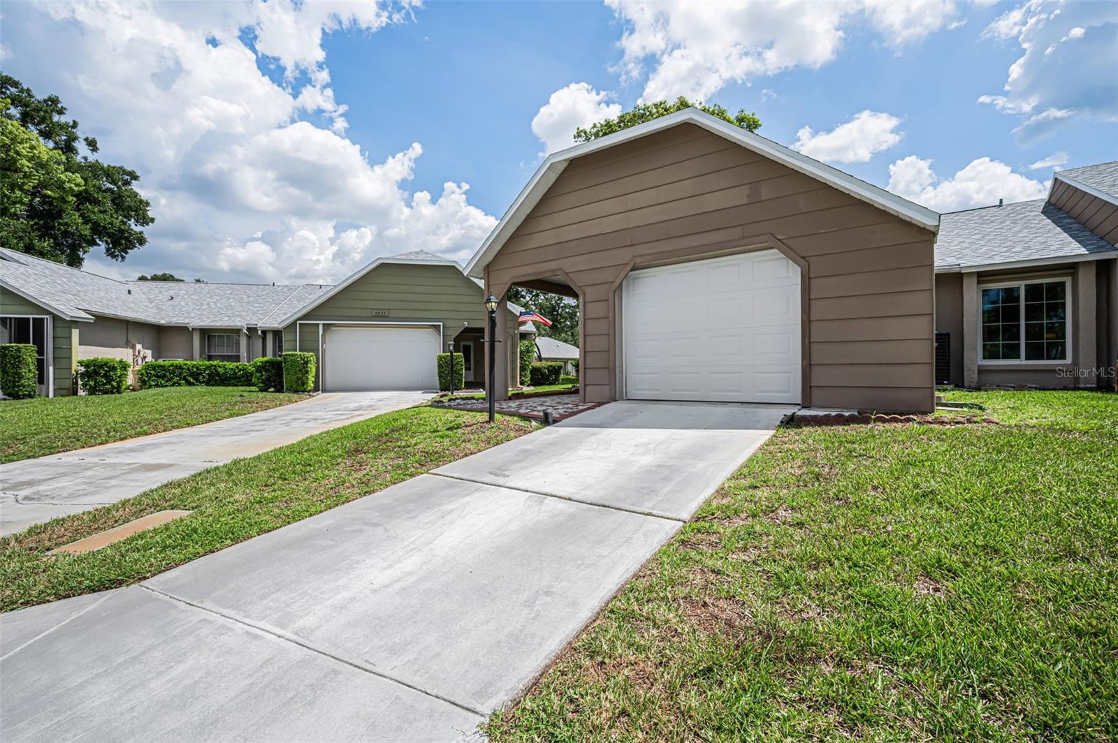 One Car Attached garage - long driveway