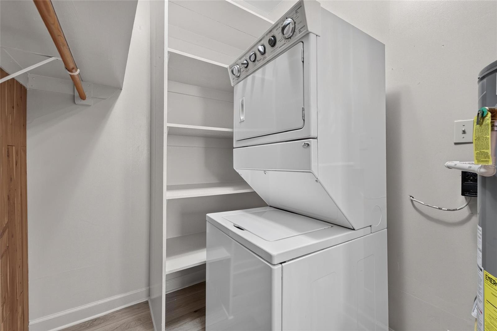 Apartment closet and washer and dryer