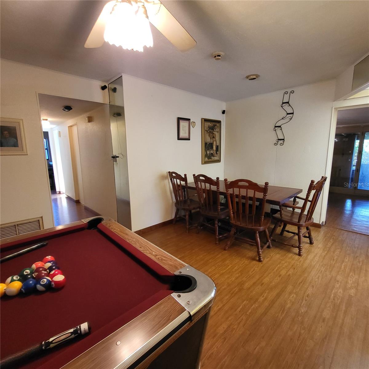 Easy care vinyl flooring in main living areas