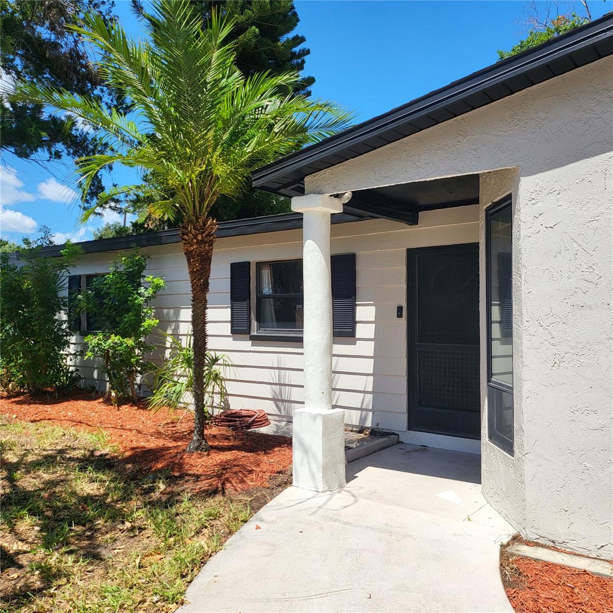 Convenient covered front entry