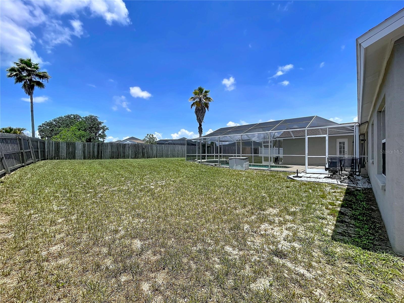Large Fenced Backyard