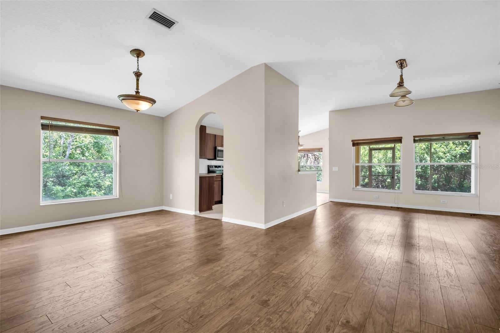 Dining room and living room