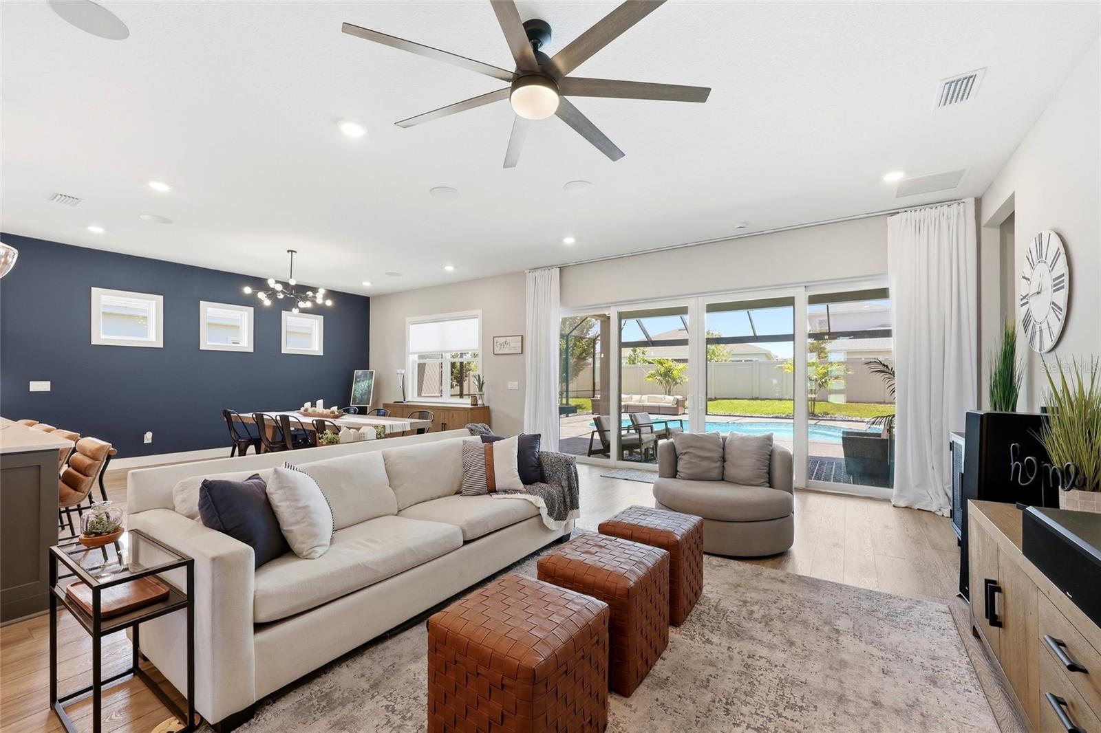 Open Concept Great Room Overlooking Resort-Inspired Backyard Pool