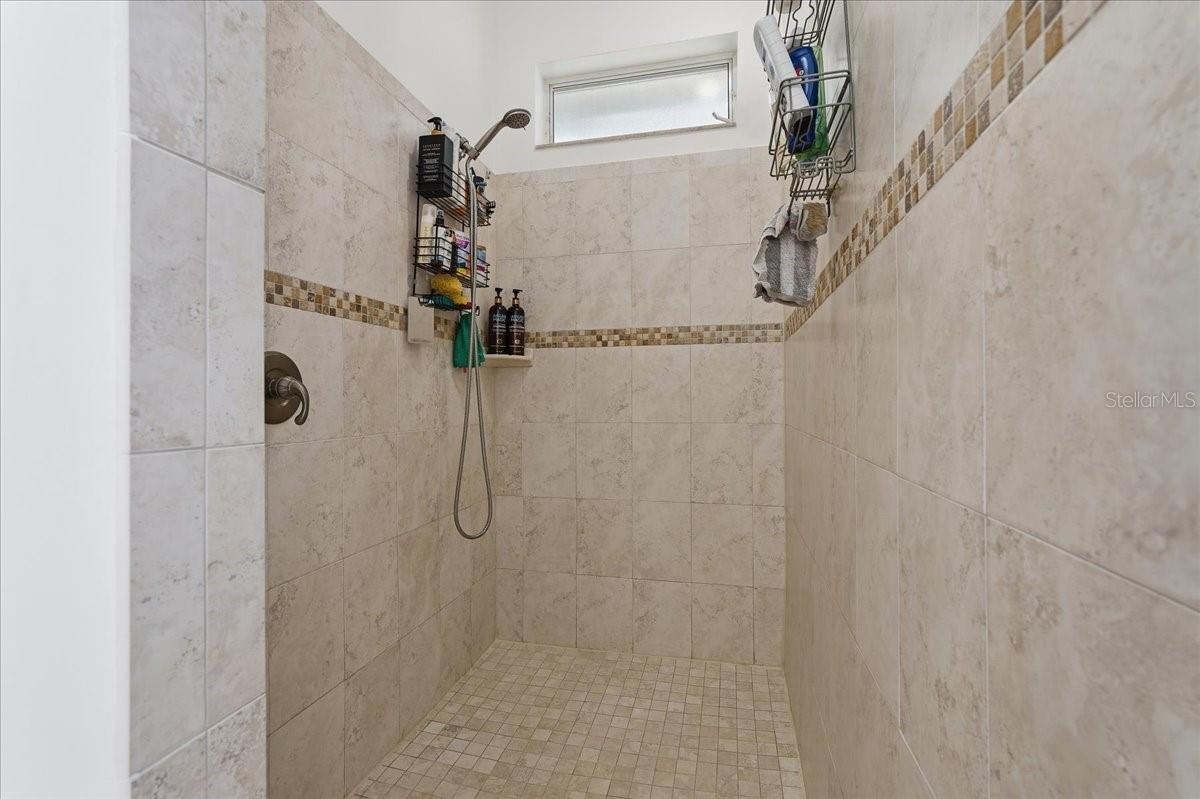Large walk in shower