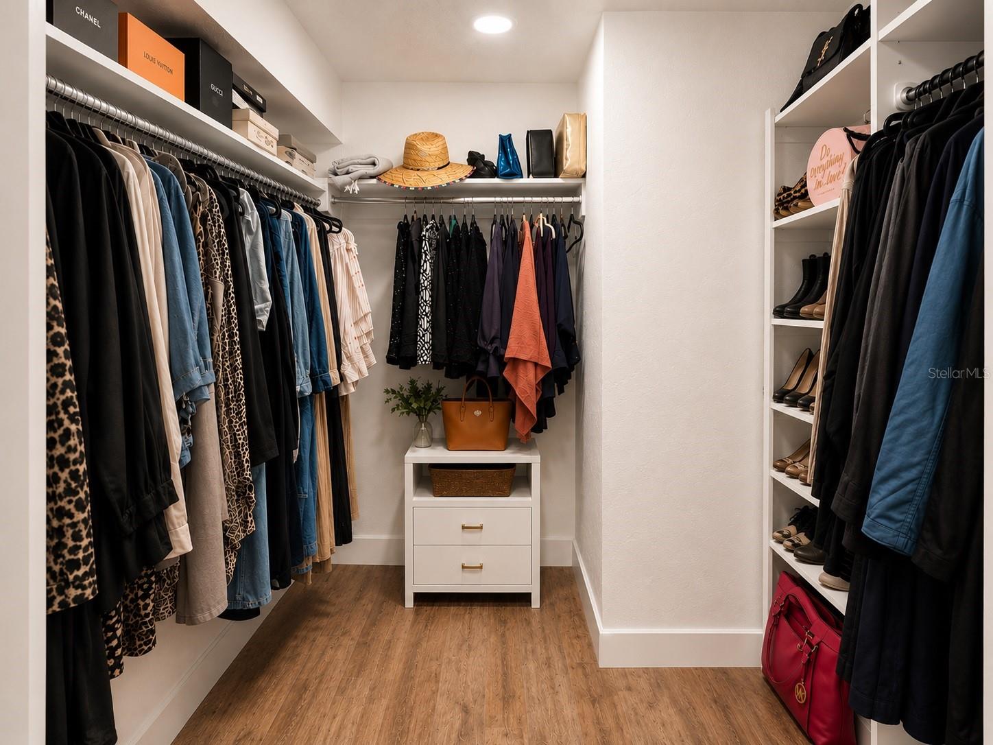 Walk-in closet in master