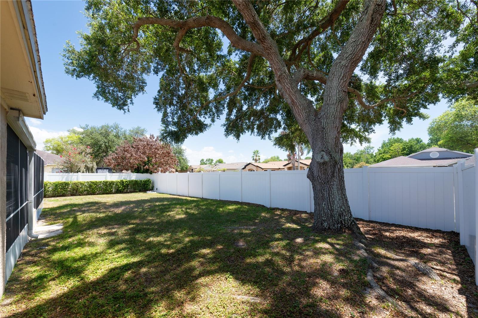 Private Yard with Vinyl Fencing