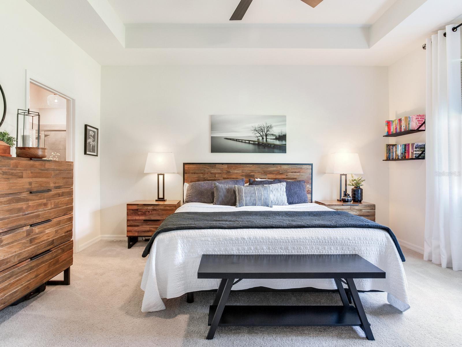 Coffered Ceilings and ceiling fan