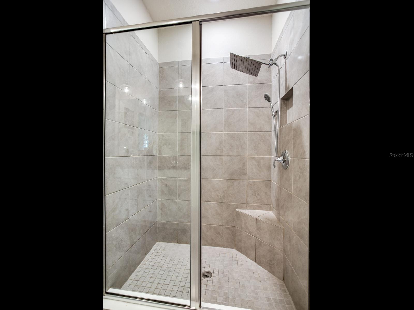 Large shower in primary suite