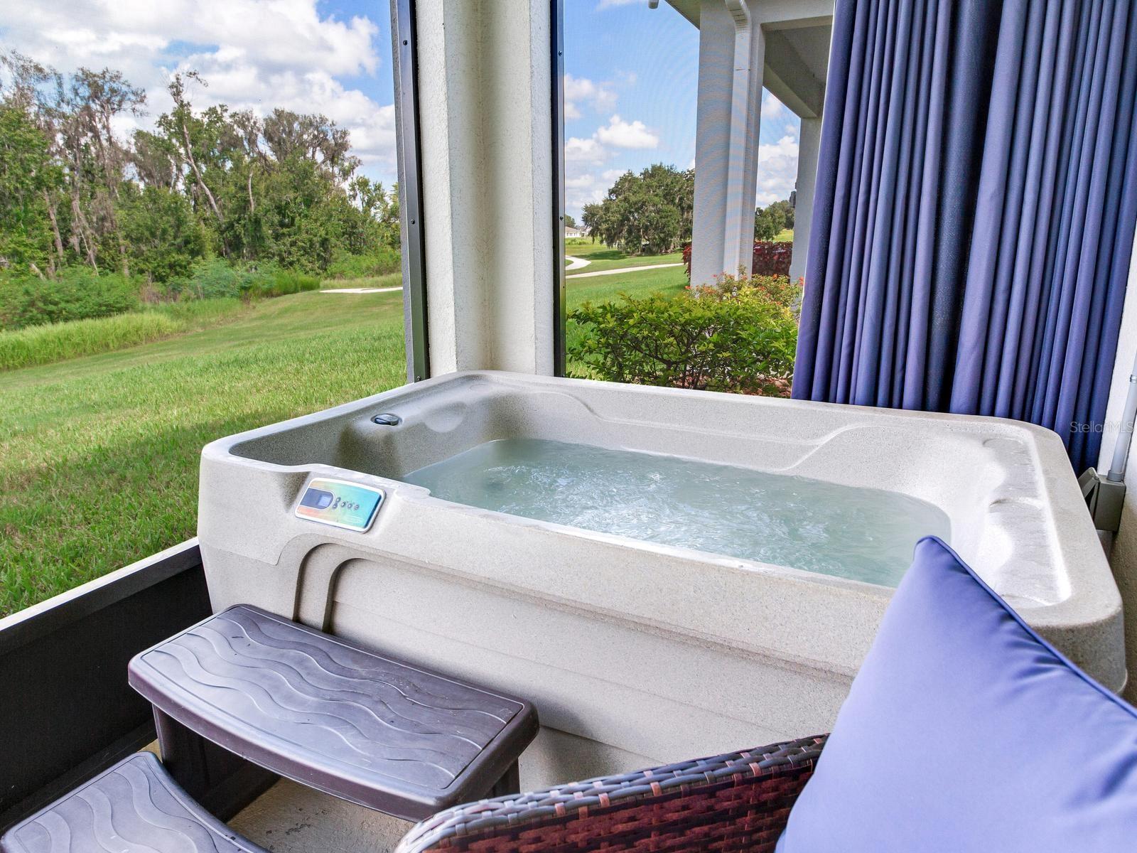 Lanai with spa