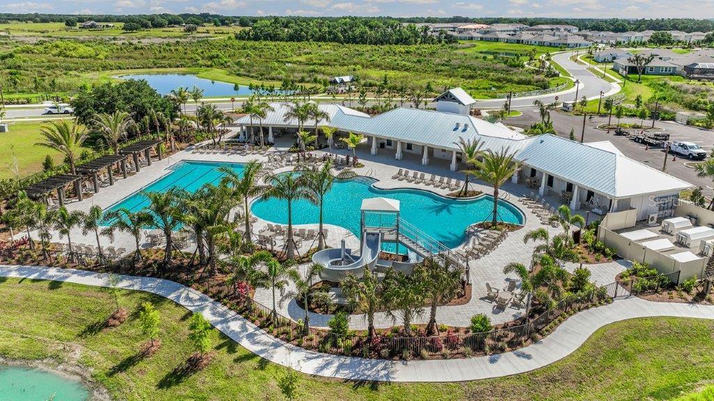 Pools, club house and fitness center