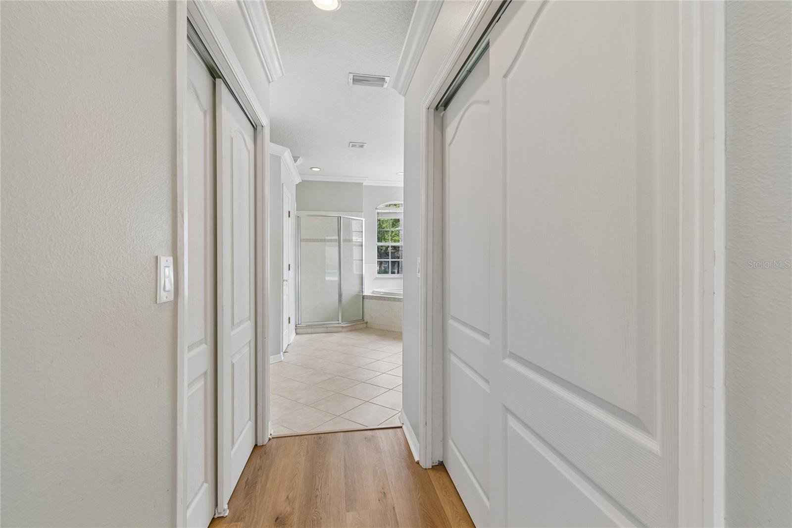 2 walk in master closets