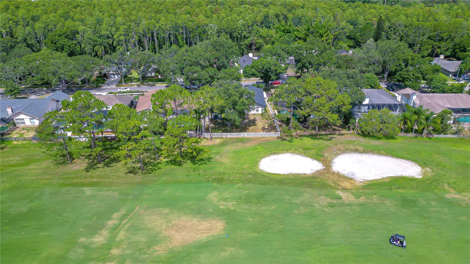 Beautiful views overlooking the 4th green of the golf course.