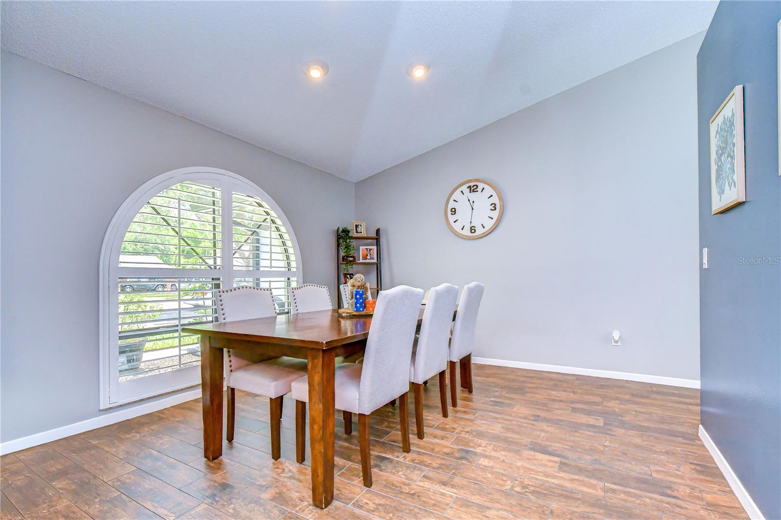 Spacious dining area perfect for entertaining guests.