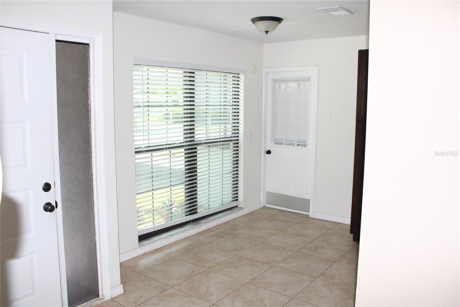 Side door to secondary porch
