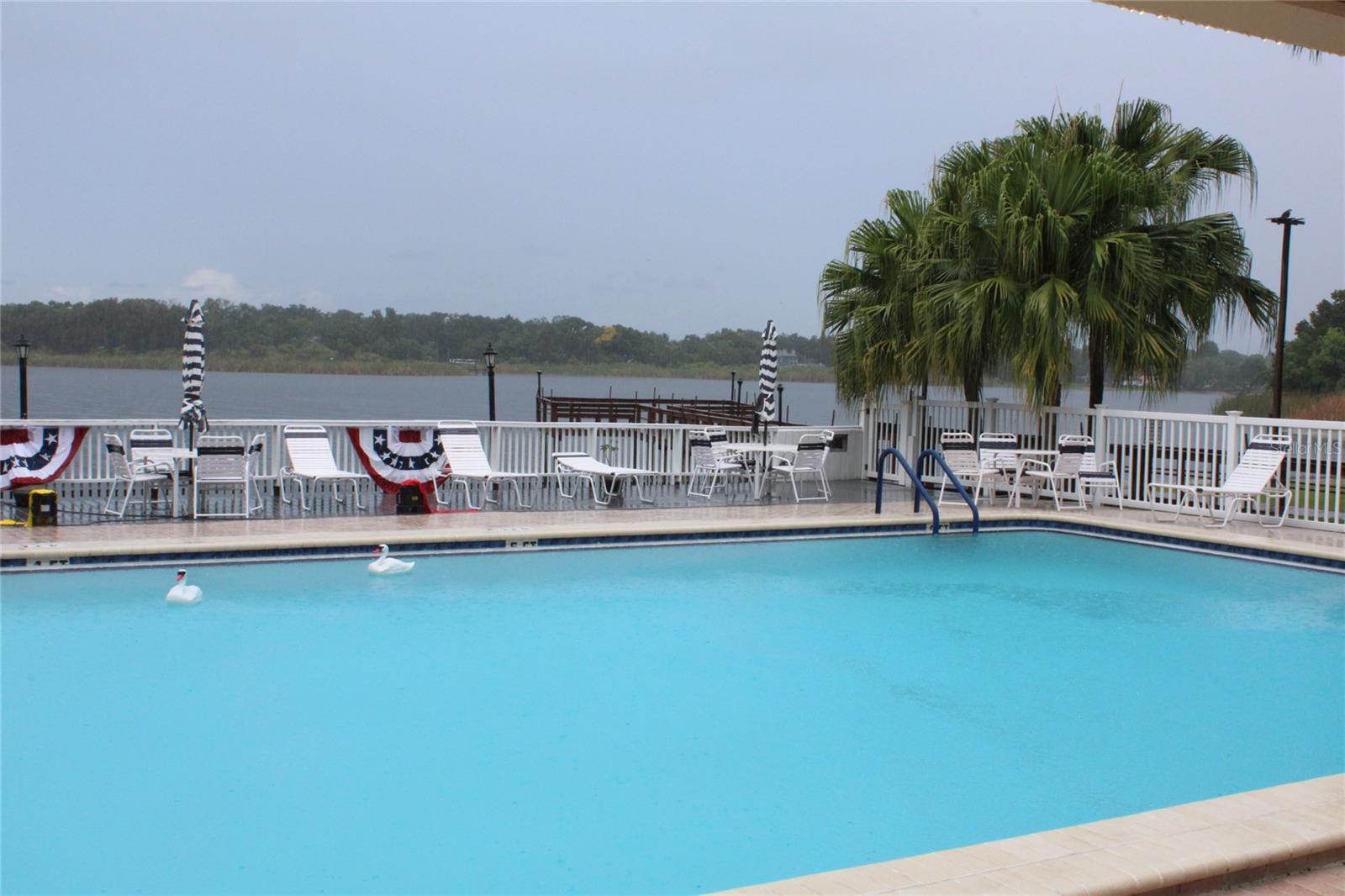 Pool overlooking Lake Arbor