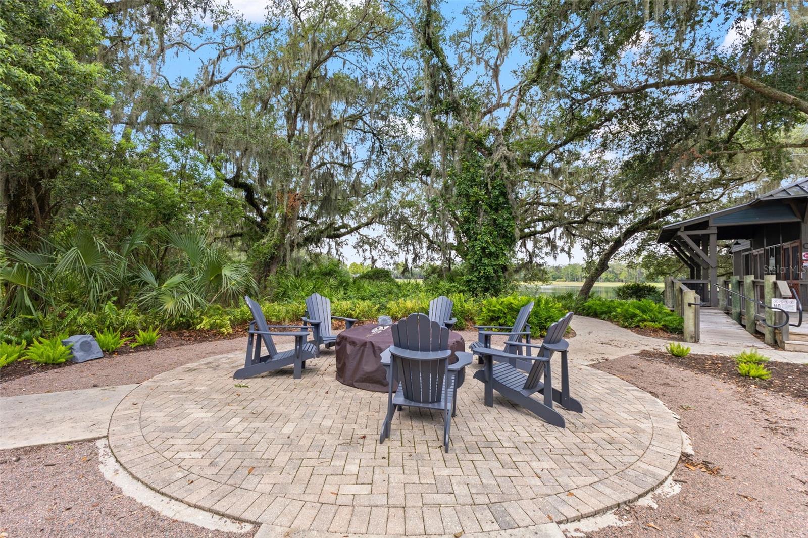 Lake House firepit area