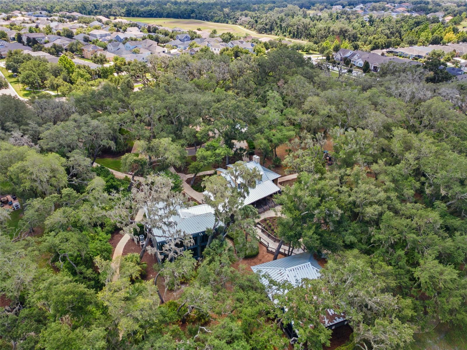 Lake House aerial view